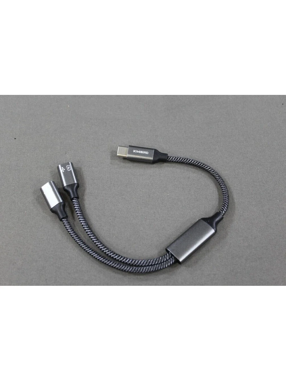 KIMIBIRD Dual USB-C Adapter Splitter Cable - Braided Nylon